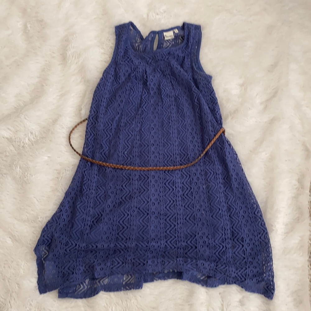 Blue lace girls dress